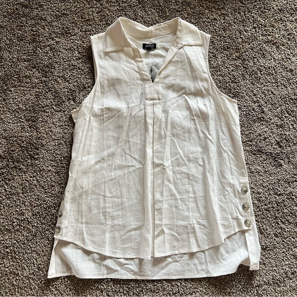 Jones New York Tops - Jones New York White Linen Tank